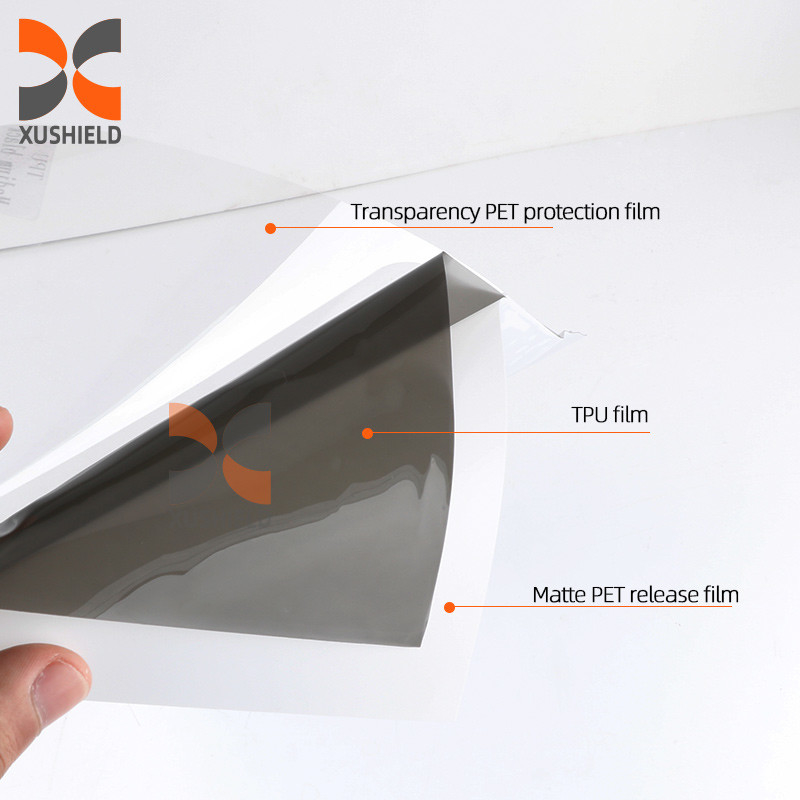 Tpu Veicolo Proiettore di auto Film Ppf Grigio scuro chiaro Nero 0,3m*15m Anti scratch