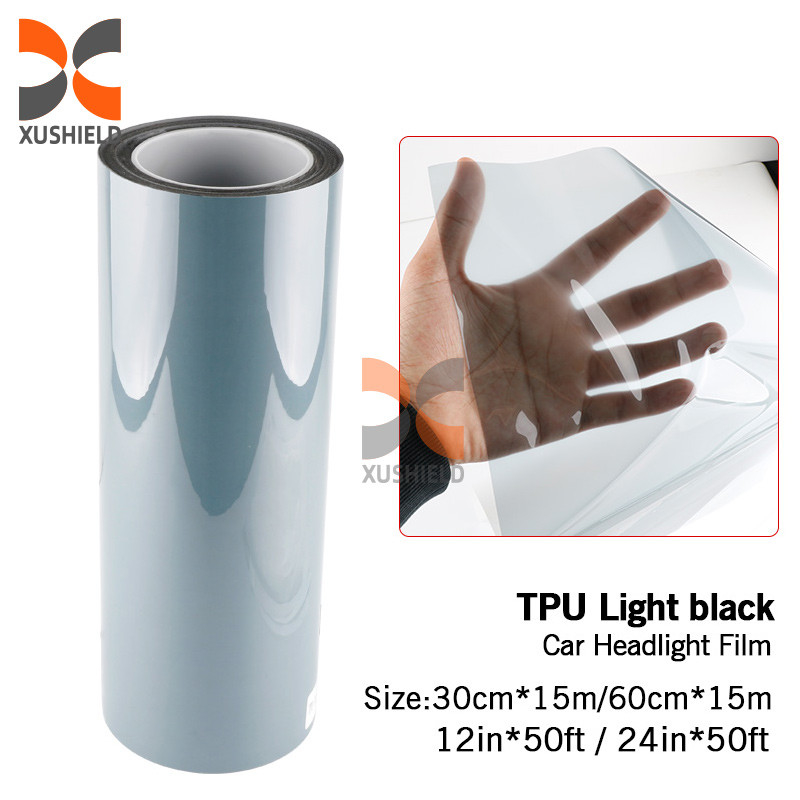 XUSHIELD TPH TPU di alta qualità Far luce per auto Tint Film Light Black Smoke Black Tail Light Far luce Tint Film