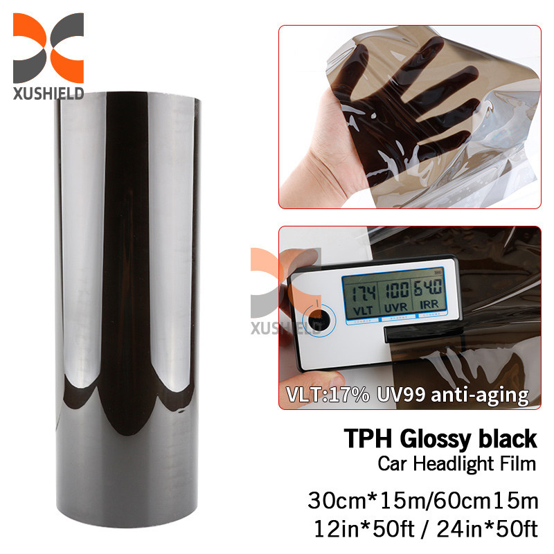 XUSHIELD TPH TPU di alta qualità Far luce per auto Tint Film Light Black Smoke Black Tail Light Far luce Tint Film