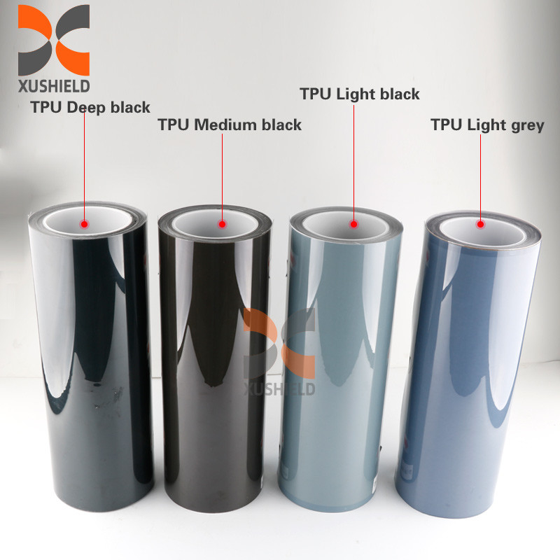 L'auto-guarigione anti graffi Decorazione della lampada a testa anti sabbia Vlt 30% Fotocromatico Fumo Tpu Film proiettore