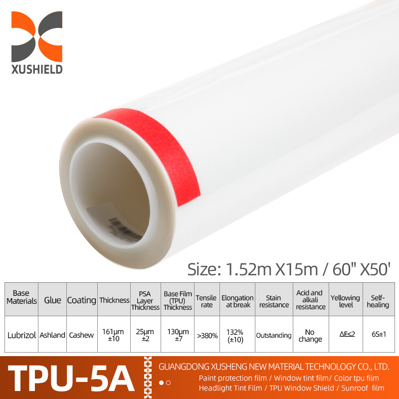 XUSHIELD Manufacturer Wholesale Film trasparente per auto Self-adhesive anti graffi Self-healing TPU PPF Film di protezione della vernice