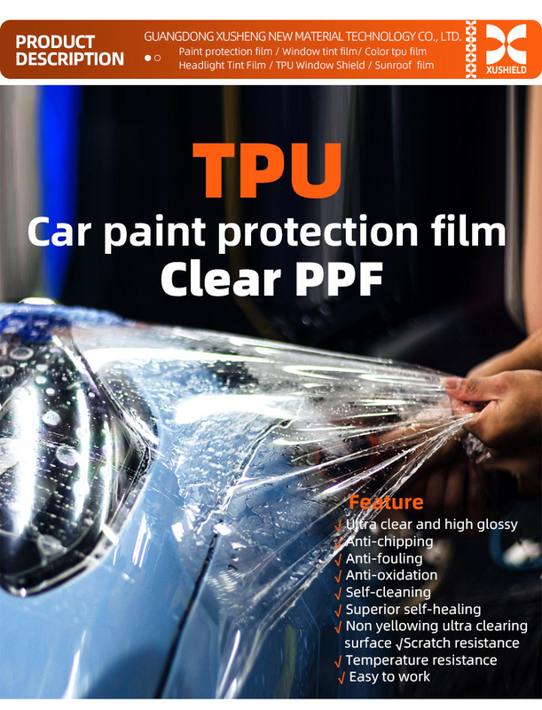 Tpu 1.52m*15m Film trasparente di protezione della vernice Ppf per auto