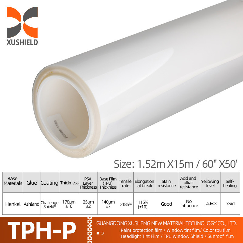 TPH 1.52*15M Rollo ad alta lucentezza CLEAR trasparente adesivo Vernice per la carrozzeria dell'auto Protezione Ppf Film Tph