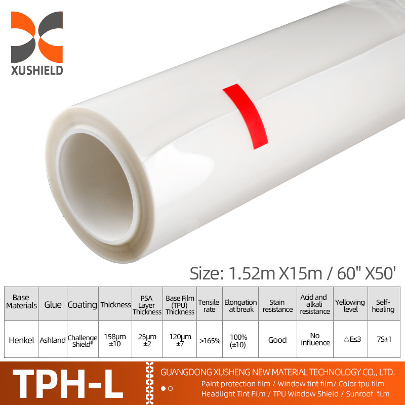 TPH 1.52*15M Rollo ad alta lucentezza CLEAR trasparente adesivo Vernice per la carrozzeria dell'auto Protezione Ppf Film Tph