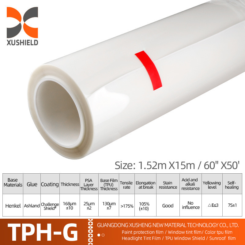 TPH 1.52*15M Rollo ad alta lucentezza CLEAR trasparente adesivo Vernice per la carrozzeria dell'auto Protezione Ppf Film Tph