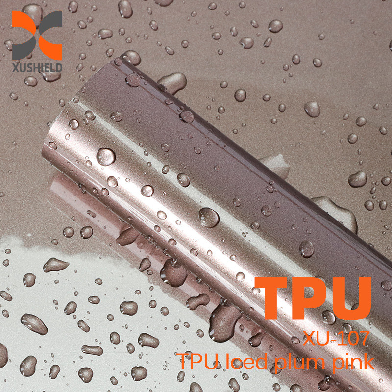 PPF TPU ghiacciato rosa prugna 5 anni di garanzia Anti giallo auto-guarigione 1.52 * 17m TPU pellicola protettiva di vernice auto