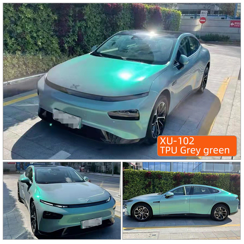 TPU Grigio verde TPU PPF Film di alta qualità Anti graffi auto-guarigione PPF TPH lucente Chiaro corpo auto PPF vernice pellicola di protezione per la vernice auto
