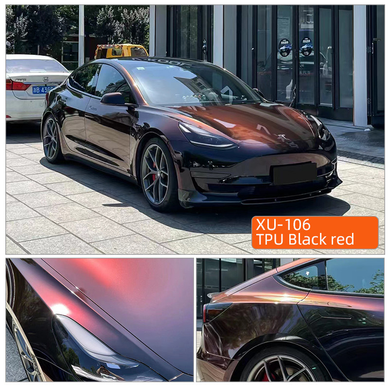 TPU Nero rosso 5 anni di garanzia Riparazione termico lucente Anti graffi Non ingiallimento Car Wrap TPU TPH PPF pellicola di protezione della vernice