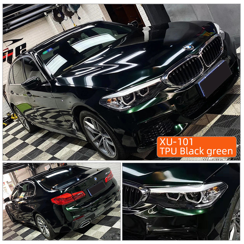 TPU Film nero verde per auto Cambiamento di colore PPF Liquid Metal Red Auto 1.52*17m/roll Ppf Film di protezione della vernice PPF colorato