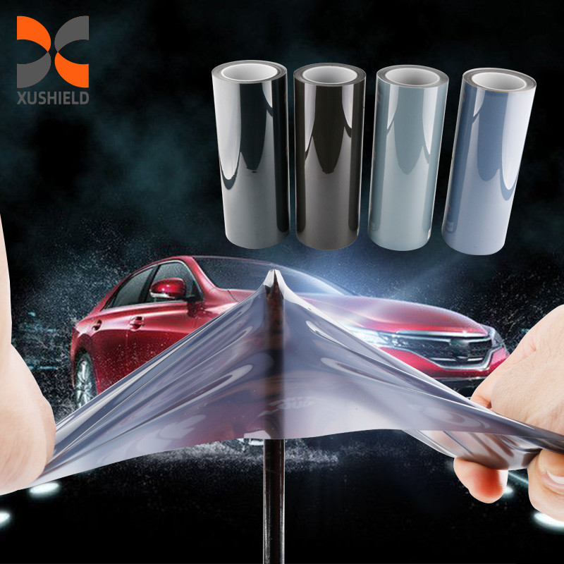 PPF nero fumoso 7.5mil TPU auto-curante Tint film per fari anti graffi anti piccole Protezione TPU Tint film per lampadine auto